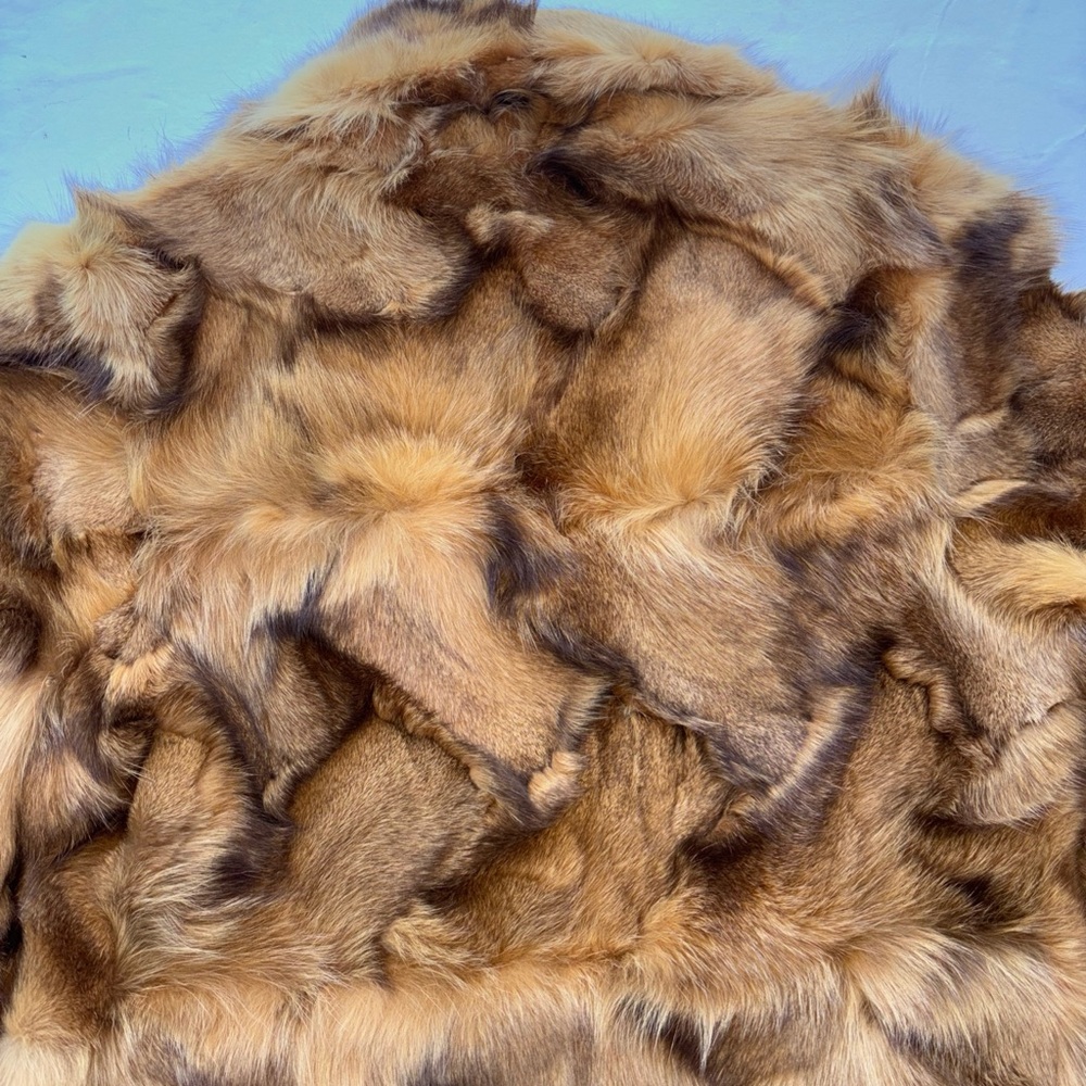 Vintage Y2K Juicy Couture Brown Fox Fur Jacket Pam Gela Mink Genuine P XS Glam S - Picture 12 of 17